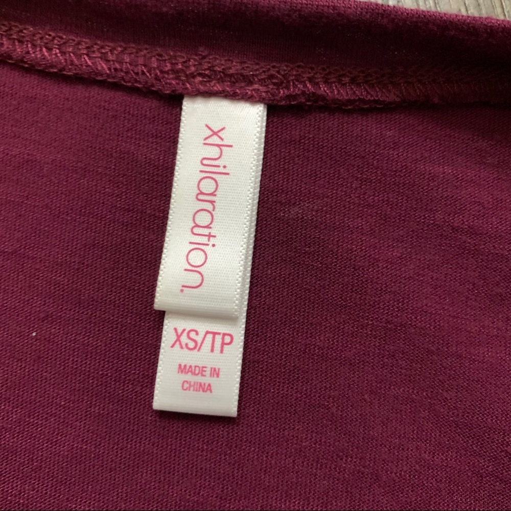 Xhilaration maroon fringe top Size XS - Picture 13 of 14